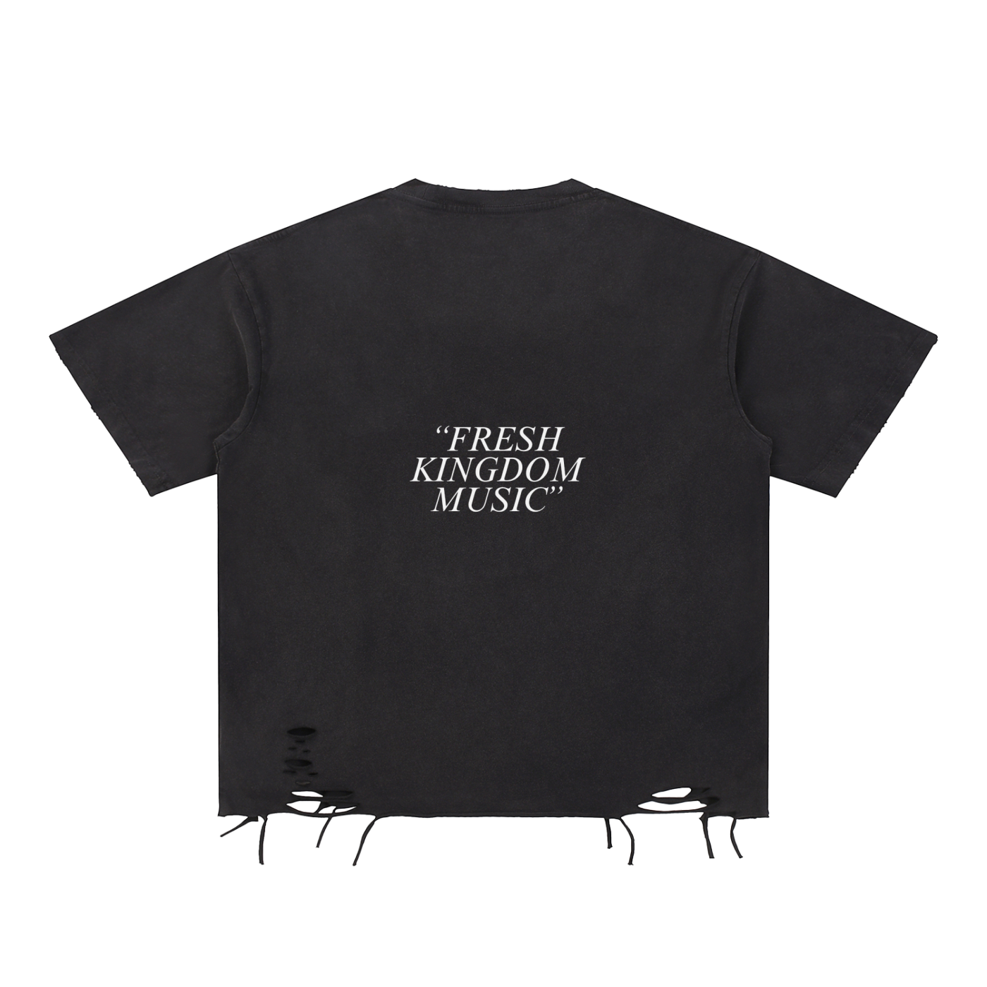 GC Classic | Black Snow Washed Raw-Hem Tee