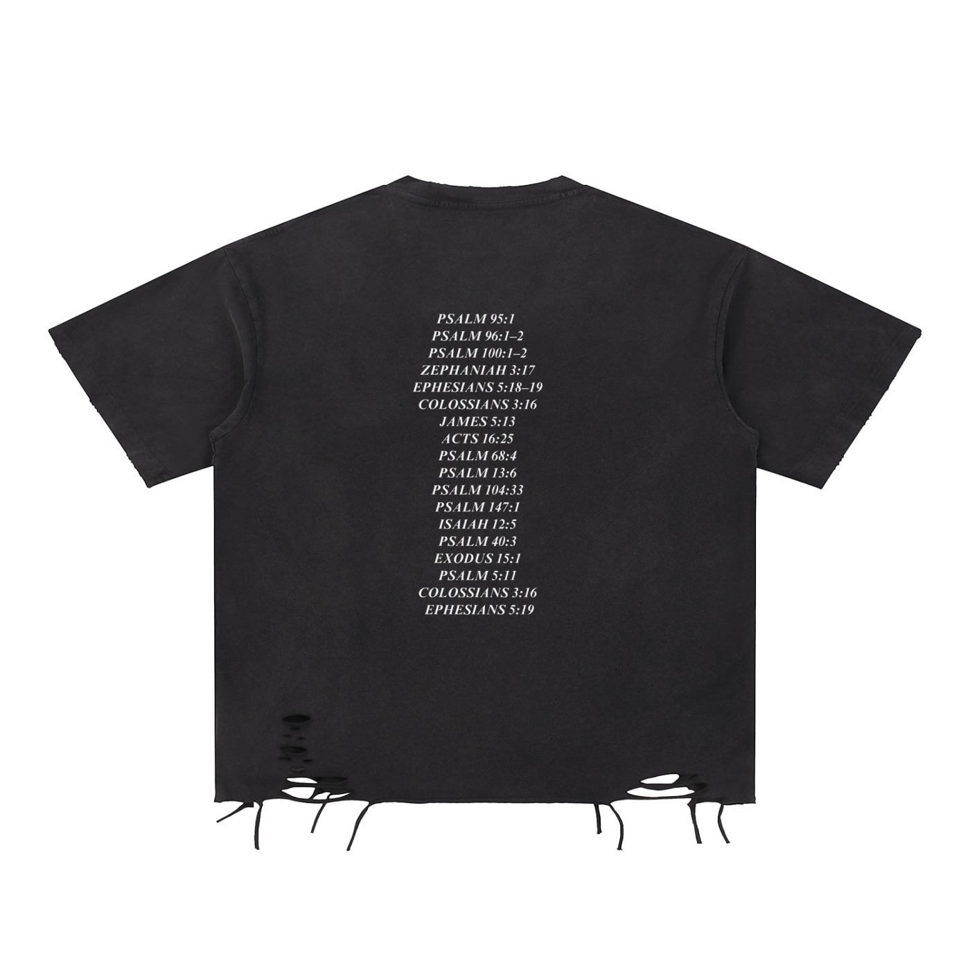 GC Scriptures | Snow Washed Raw-Hem Tee