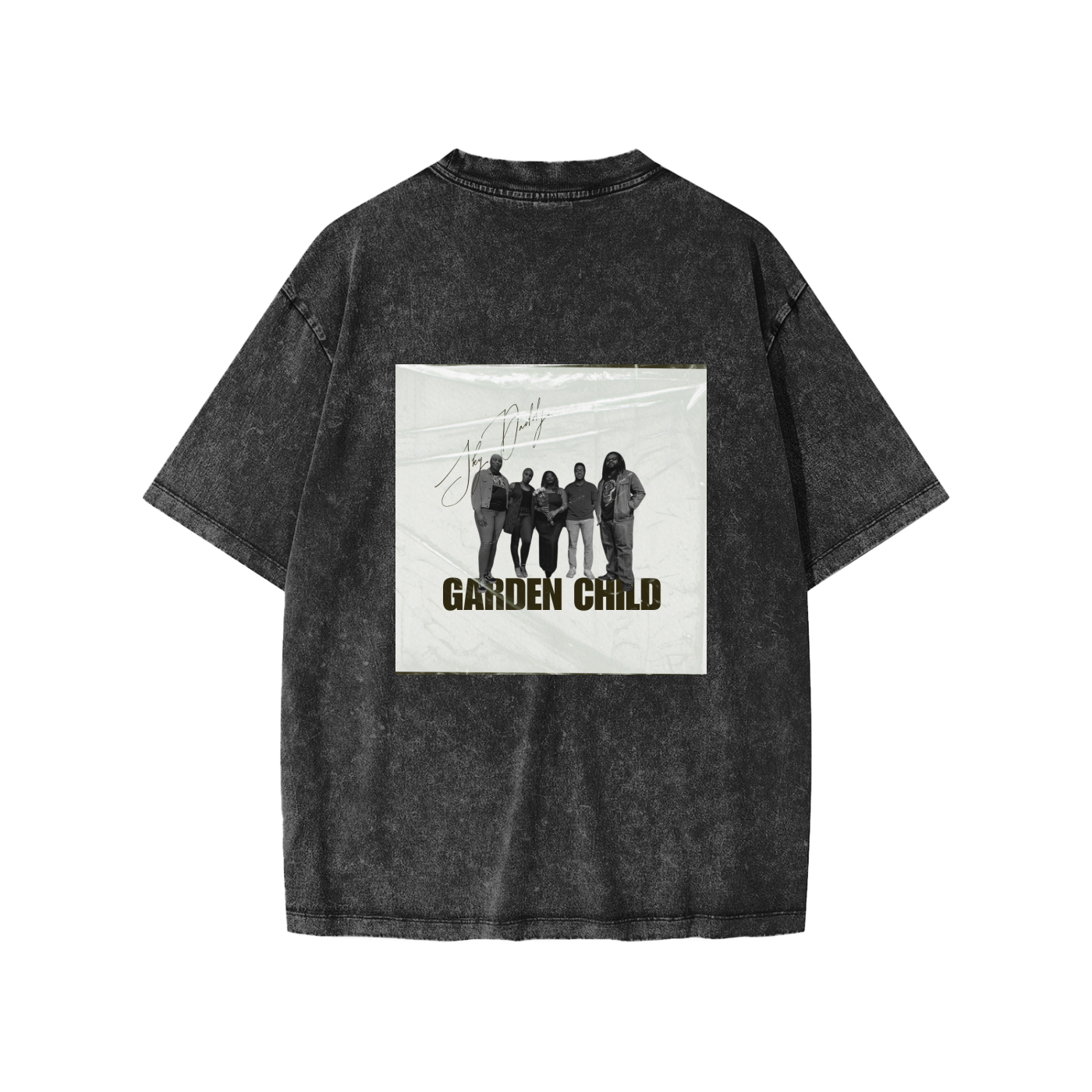 Debut Single Kids | Black Snow-Washed Tee